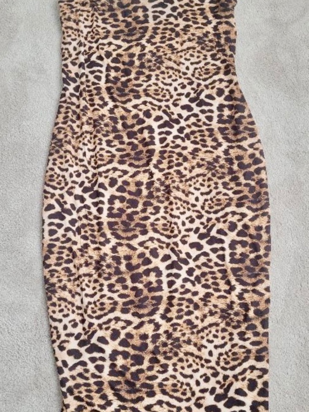 NAKED WARDROBE Women's Sleeveless Leopard Print Dress Size 3X Brown/Tan